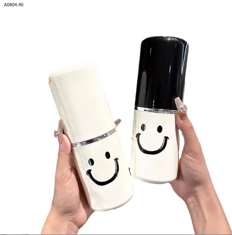 CỐC ĐỰNG BÀN CHẢI  2IN1 HÌNH MẶT CƯỜI-sỉ 45k