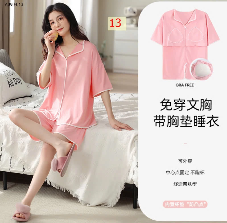 BỘ MẶC NHÀ TRƠN MÀU KÈM BRA-sỉ 220k