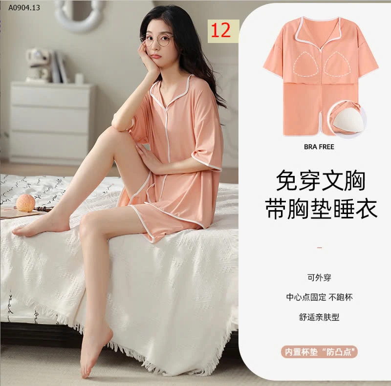 BỘ MẶC NHÀ TRƠN MÀU KÈM BRA-sỉ 220k