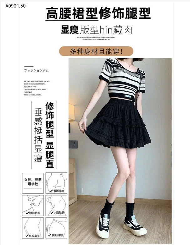 CHÂN VÁY NGẮN XOÈ-sỉ 115k