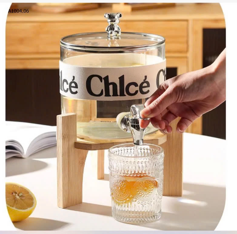 BÌNH THUỶ TINH  KÈM KỆ GỖ SANG TRỌNG- sỉ 157k