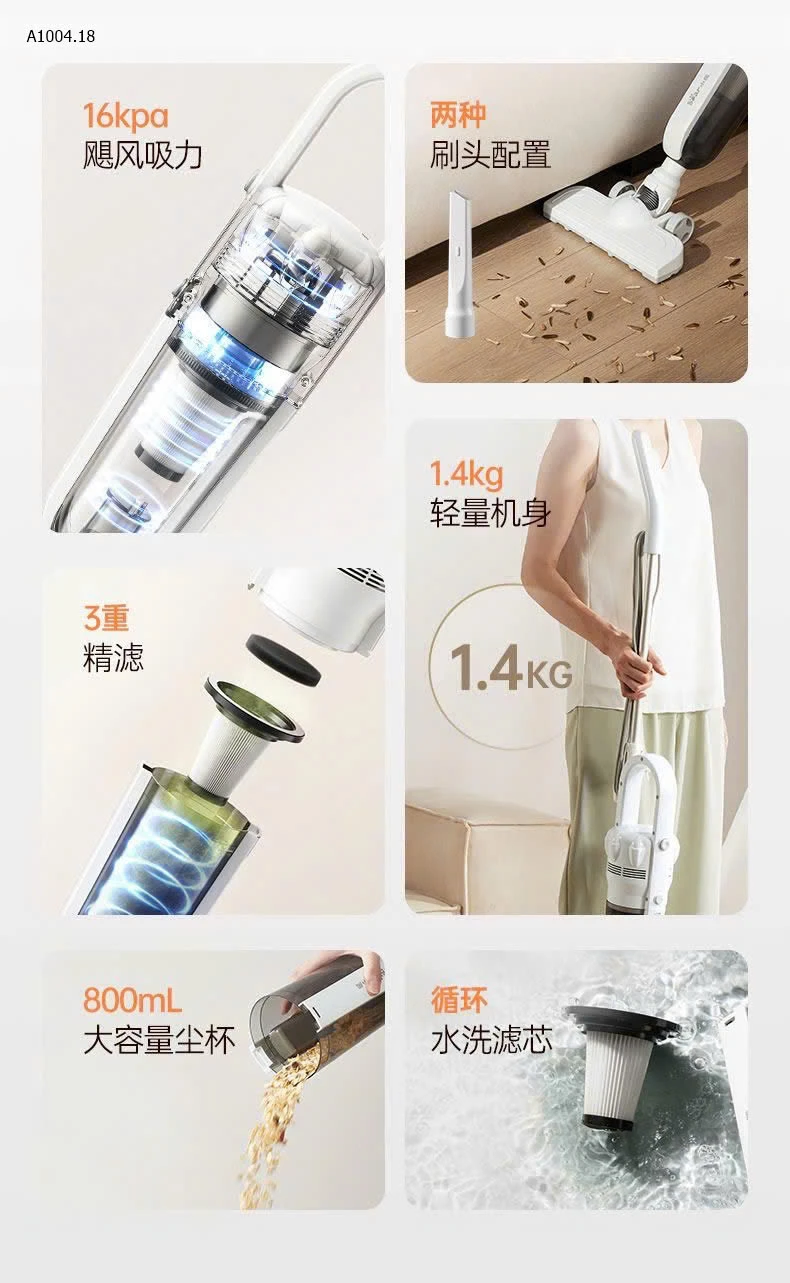 Máy hút bụi cầm tay Bear H6 16KPA  -Sỉ  471k