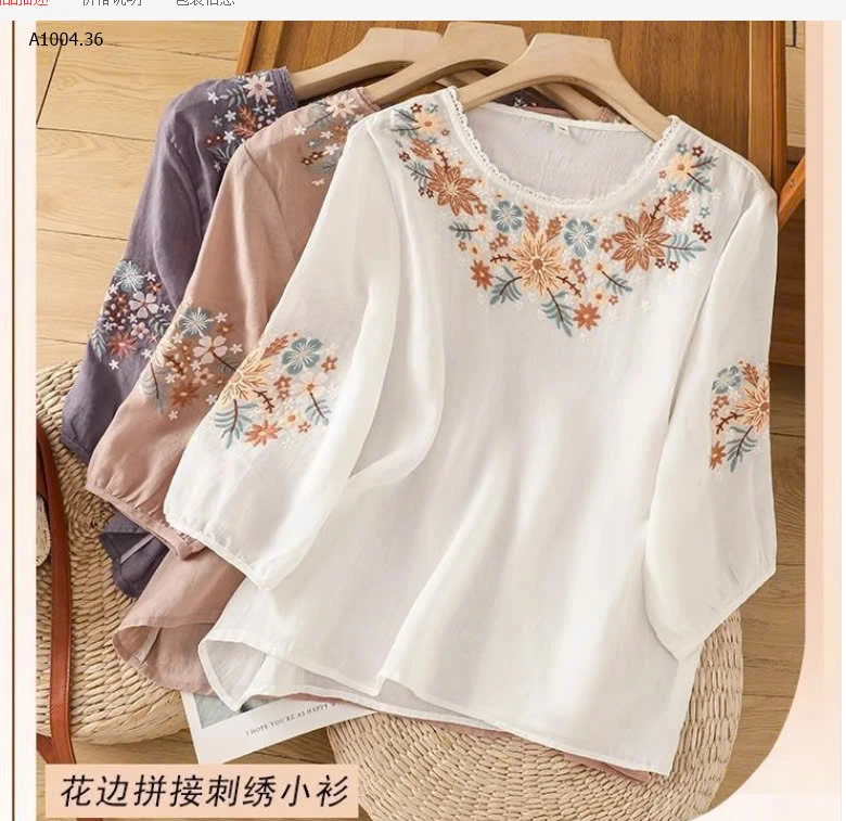   ÁO HOA TAY LỠ TRUNG TUỔI  - sỉ 125k