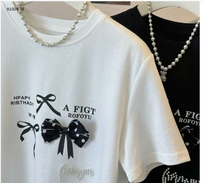   ÁO PHÔNG ĐÍNH NƠ ANNA - sỉ 128k