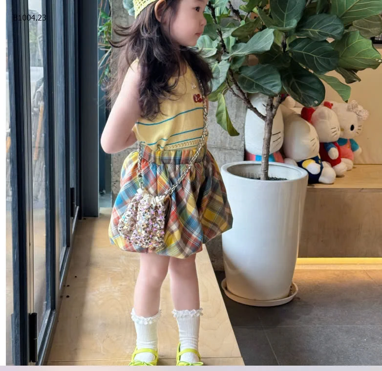 SET ÁO BA LỖ LEN MIX QUẦN SHORT KẺ - sỉ Áo: 138k  Quần: 112k 