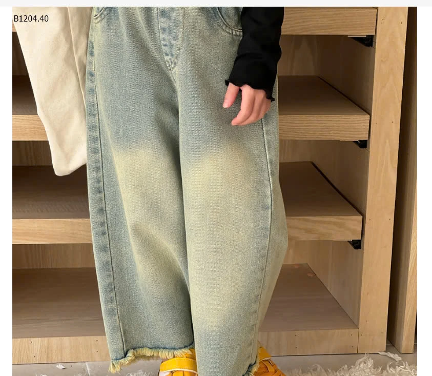 JEANS ỐNG RỘNG TUA GẤU-sỉ 165k