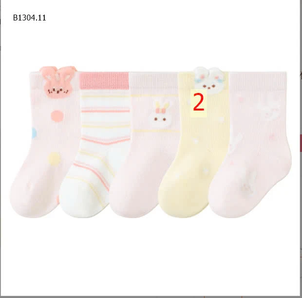 SET 5 ĐÔI TẤT CỔ CAO CHO BÉsỉ 79k/set 5 đôi mix màu