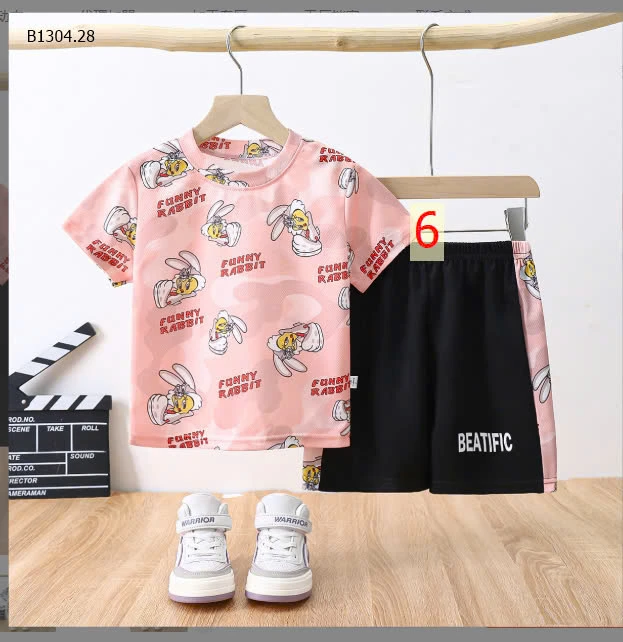 BỘ THỂ THAO CỘC TAY CHO BÉ - sỉ 52k