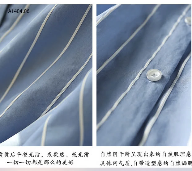 ÁO SƠ MI KẺ TAY BỒNG CHO NỮ - sỉ 190k