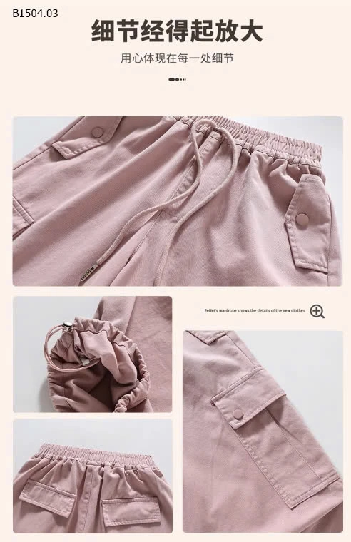 QUẦN JOGGER TÚI HỘP CHO BÉ GÁI - sỉ 126k