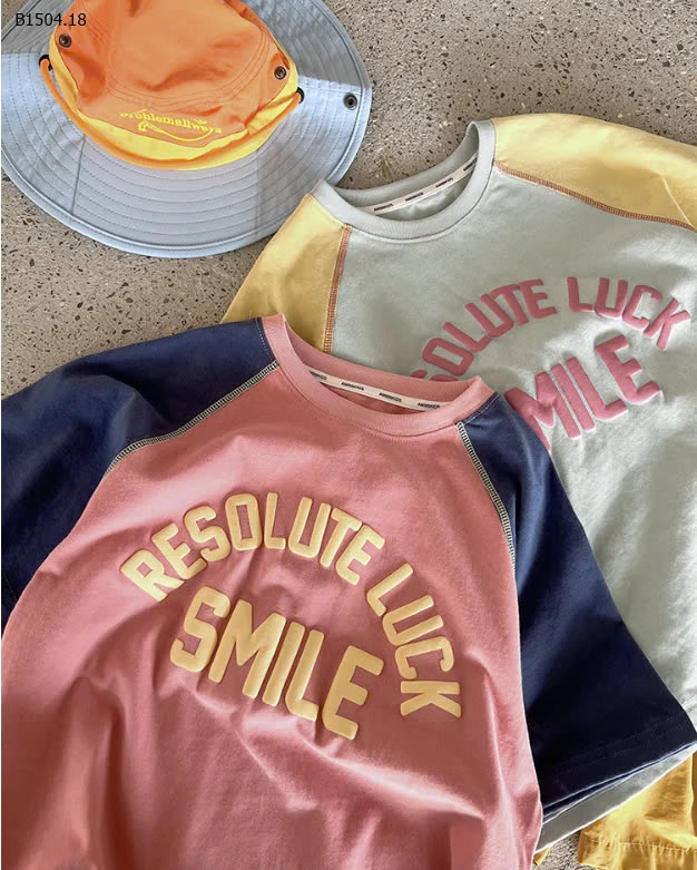 ÁO PHÔNG TAY PHỐI MÀU AMBB -Giá sỉ như sau: sz 90-150: 99K  Sz 160: 110K