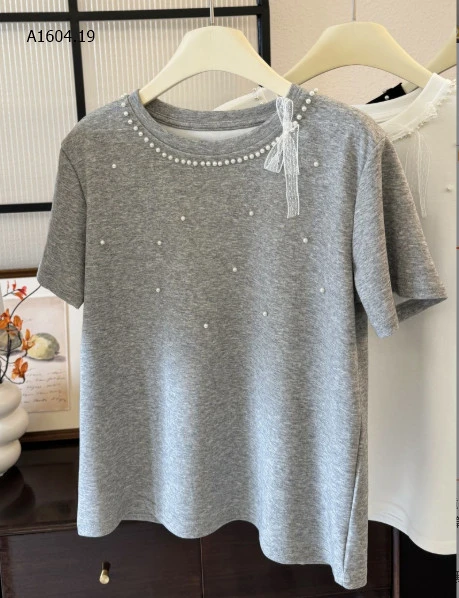 ÁO PHÔNG ĐÍNH NGỌC TRAI NƠ NỮ- sỉ 135k