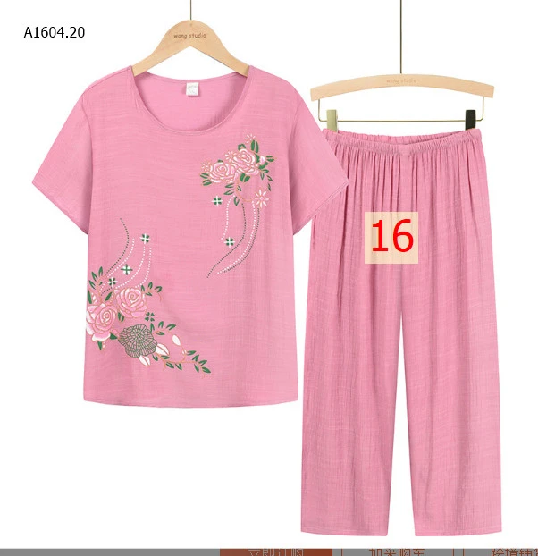 BỘ LANH COTTON HOA CHO BÀ/CHO MẸ- sỉ 100k