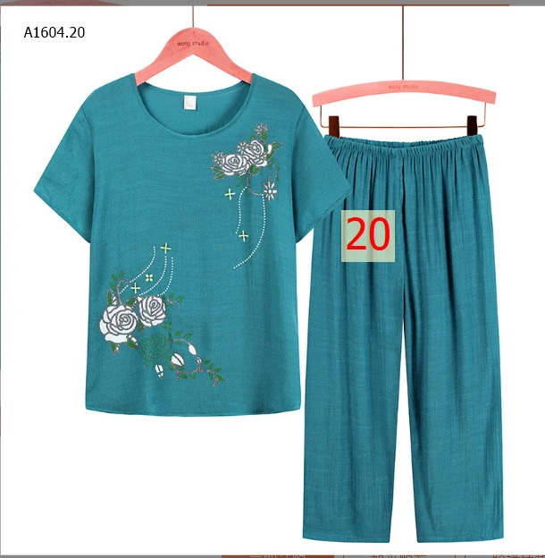 BỘ LANH COTTON HOA CHO BÀ/CHO MẸ- sỉ 100k