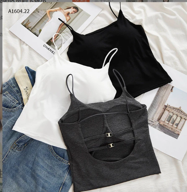 ÁO 2 DÂY HỞ LƯNG KÈM BRA CHO NỮ - sỉ 80k