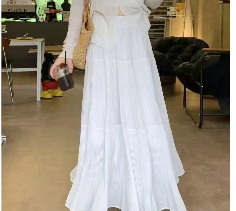 CHÂN VÁY XẾP LY DÁNG DÀI  - sỉ 186k