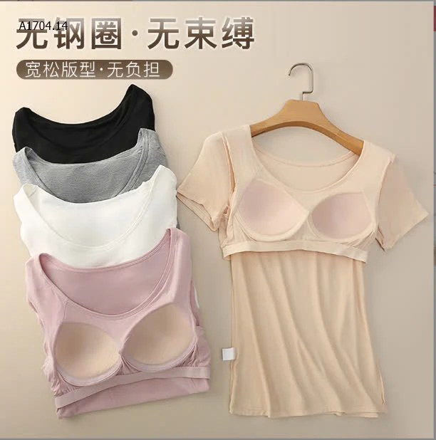 ÁO CỘC TAY KÈM BRA- sỉ 98k