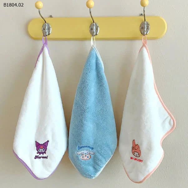 Set 5 khăn mặt Kuromi cho bé hãng Sanrio cực xịn-Sỉ 50k/ 1 sét 5 khăn