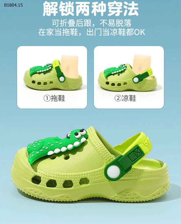 DÉP CROCS CHO BÉ IU -  sỉ 76k/đôi