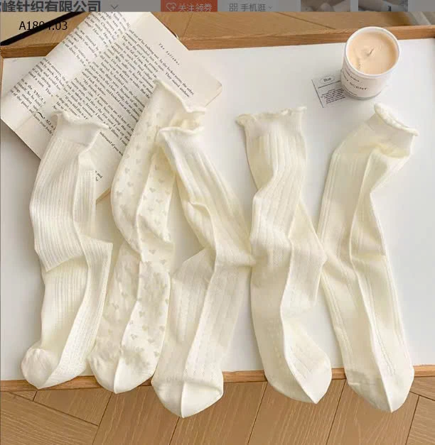 SET 5 ĐÔI TẤT REN NỮ QCCC- sỉ 58k/set 5 đôi  