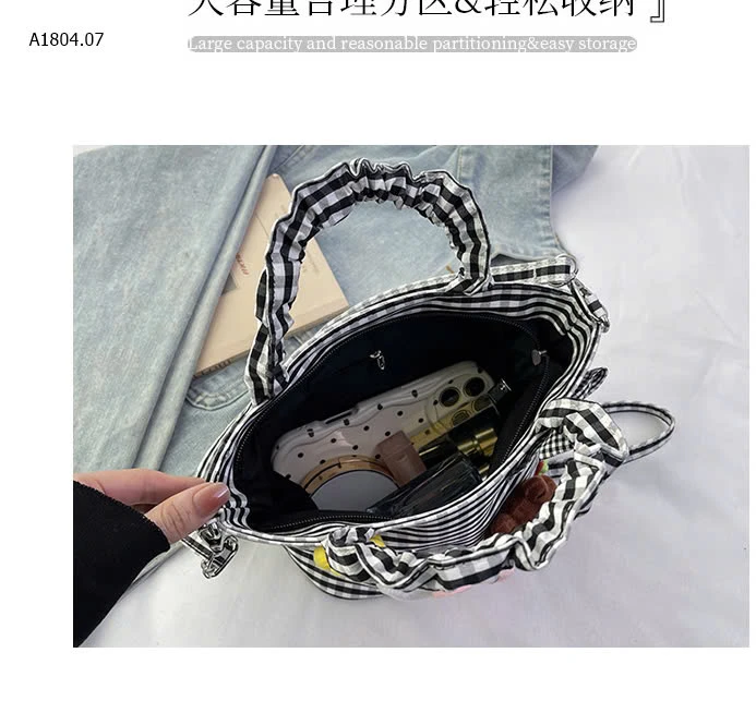 TÚI XÁCH VẢI KẺ CARO DỄ THƯƠNG CHO NỮ - sỉ 149k