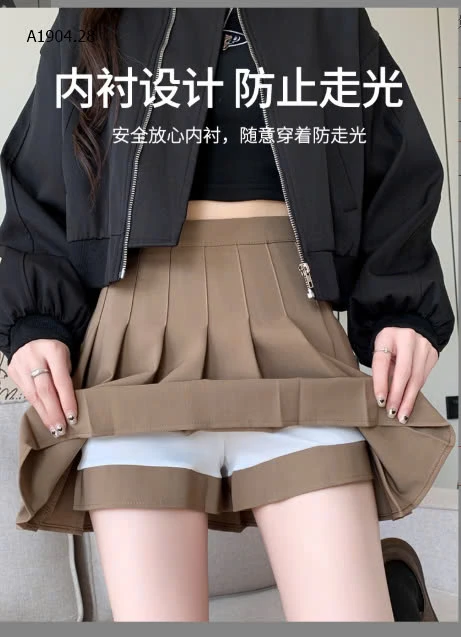 CHÂN VÁY NGẮN XẾP LY- sỉ Chân váy ngắn: 105k Chân váy dài: 115k