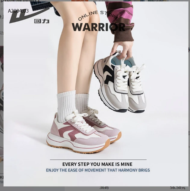 GIÀY THỂ THAO NỮ WARRIOR ĐẾ DÀY-sỉ 260k