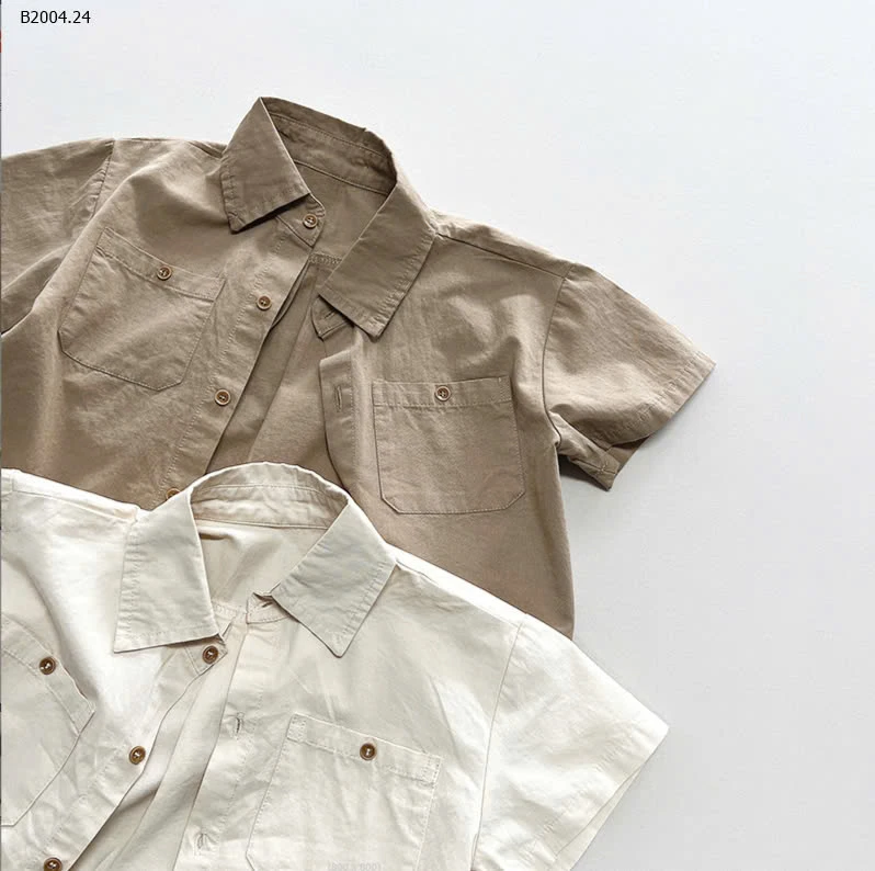 ÁO SƠ MI CỘC TAY BÉ TRAI -sỉ 152k