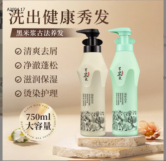 BỘ DẦU GỘI DƯỠNG SINH GẠO ĐEN SIÊU MƯỢT - sỉ 250k/cặp