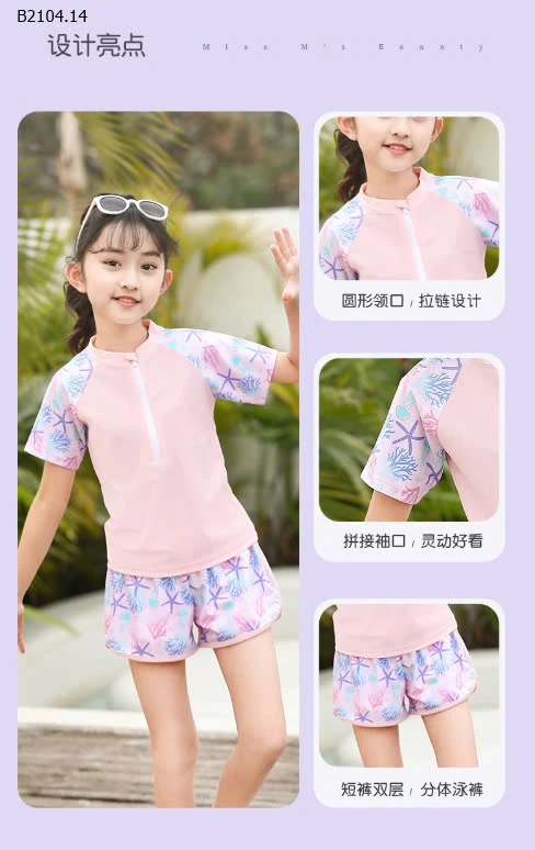 BST BỘ BƠI NGẮN TAY BÉ GÁI -sỉ 138k