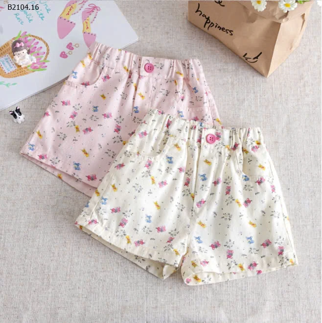 QUẦN SHORT HOA TIẾT CHO BÉ GÁI-sỉ 109k