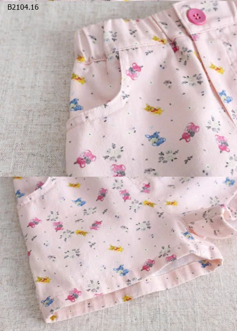 QUẦN SHORT HOA TIẾT CHO BÉ GÁI-sỉ 109k