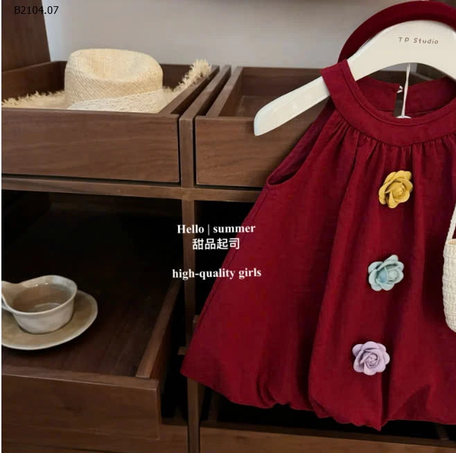 VÁY SÁT NÁCH, CỔ YẾM XINH CHO BG-sỉ 206k