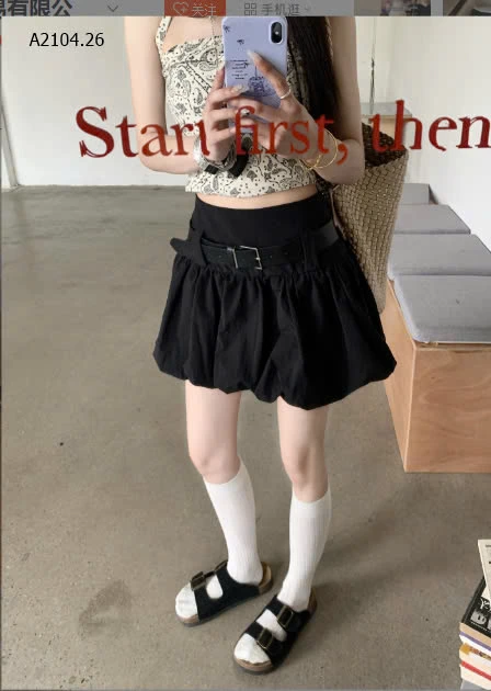 CHÂN VÁY NGẮN KÈM ĐAI HÃNG MOJITO -sỉ 206k