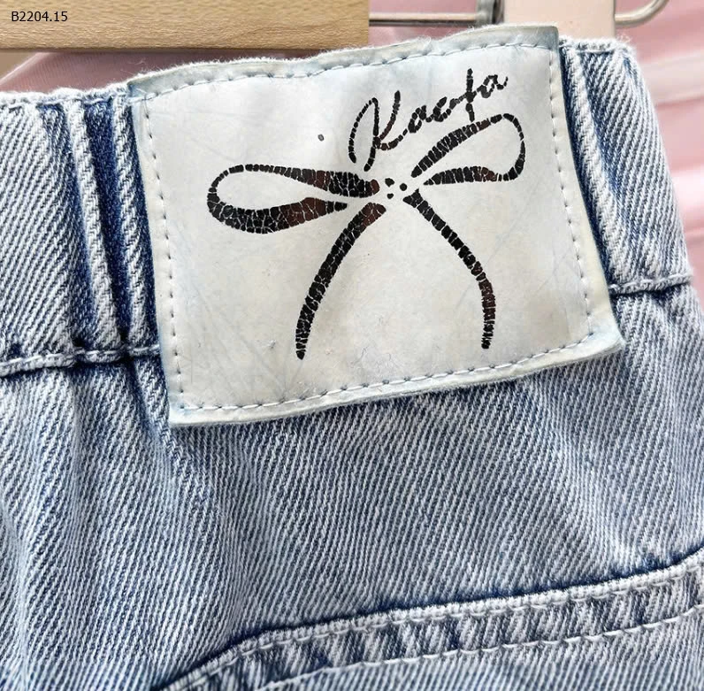QUẦN SHORT JEAN THÊU NƠ BG HÃNG KACADY -sỉ 120k
