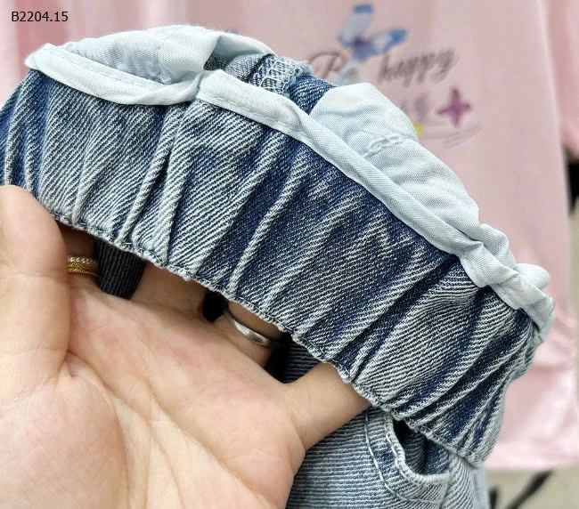 QUẦN SHORT JEAN THÊU NƠ BG HÃNG KACADY -sỉ 120k