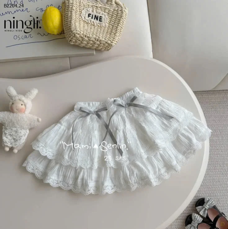 Set áo thun mix chân váy voan xếp ly cho bé gái-sỉ Áo : 93k           Váy : 121k