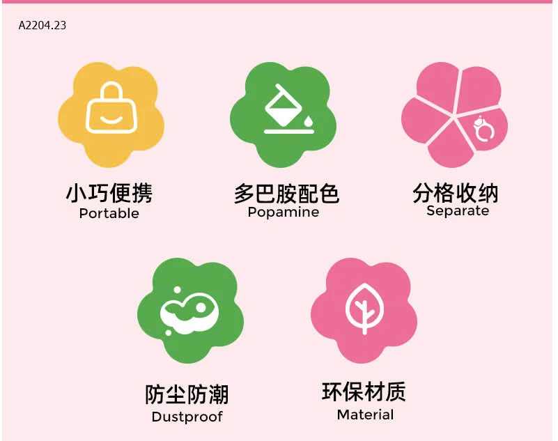 HỘP ĐỰNG TRANG SỨC HÌNH BÔNG HOA-sỉ 50k