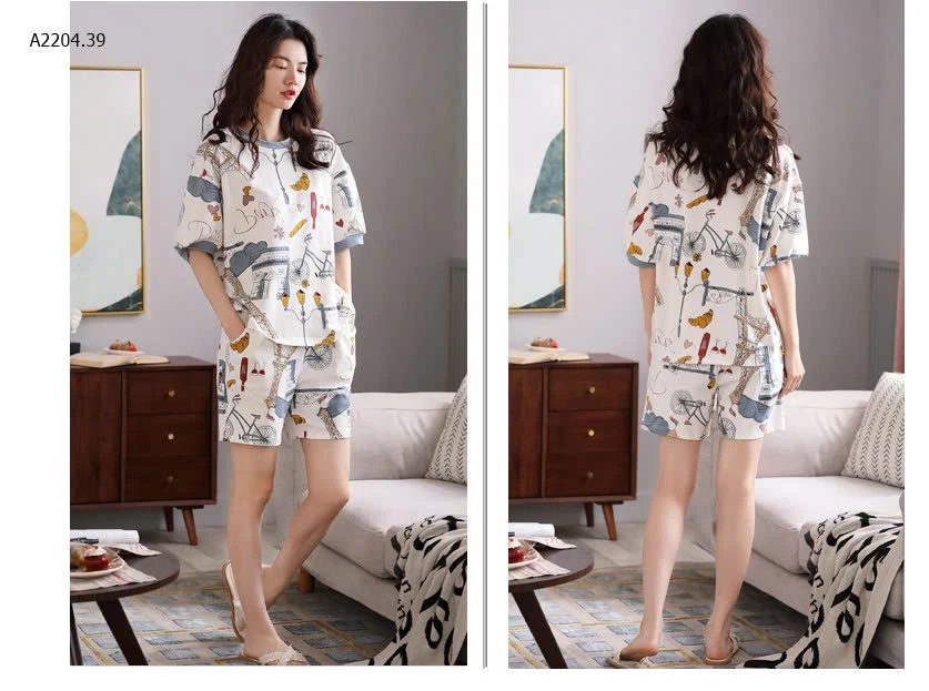 SET BỘ CỘC TAY MẶC NHÀ NỮ-sỉ 162k