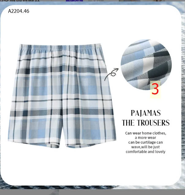 QUẦN KẺ COTTON MẶC NHÀ-sỉ 80k