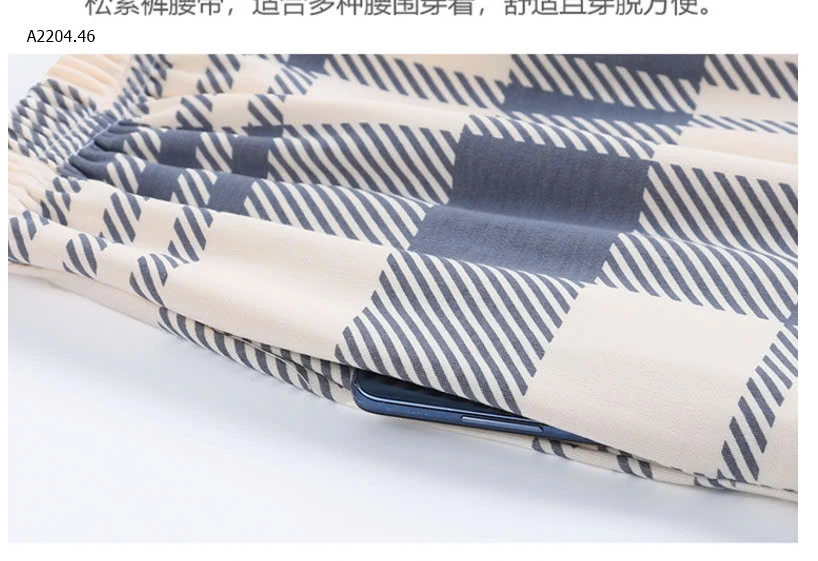 QUẦN KẺ COTTON MẶC NHÀ-sỉ 80k