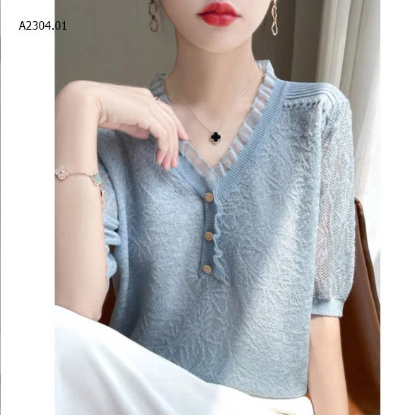 ÁO TAY LỠ CỔ VIỀN BÈO CHO NỮ -sỉ 128k