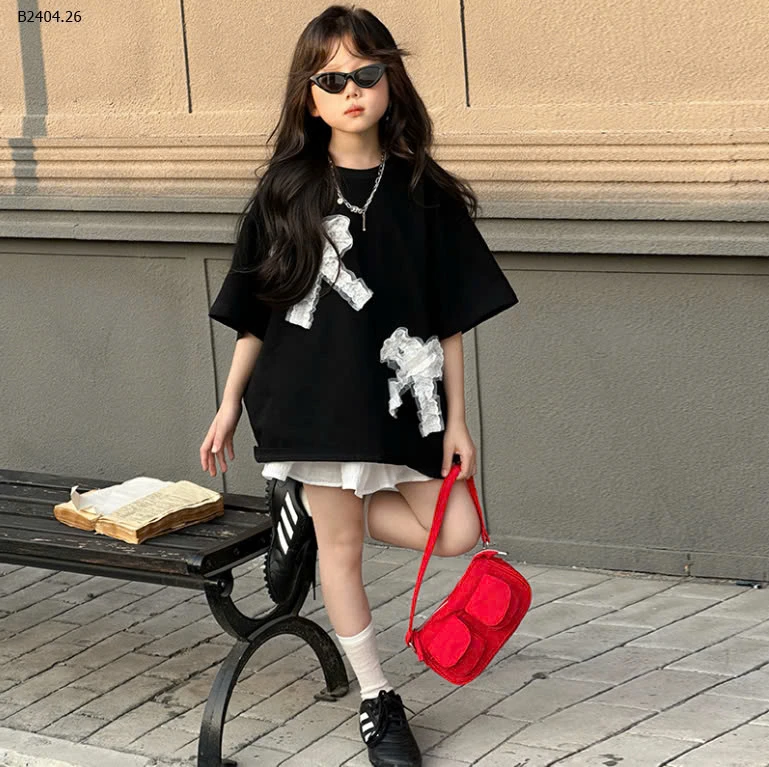 SET ÁO NƠ MIX CHÂN VÁY CHO BÉ GÁI-sỉ Áo : 135k            Chân váy : 145k 