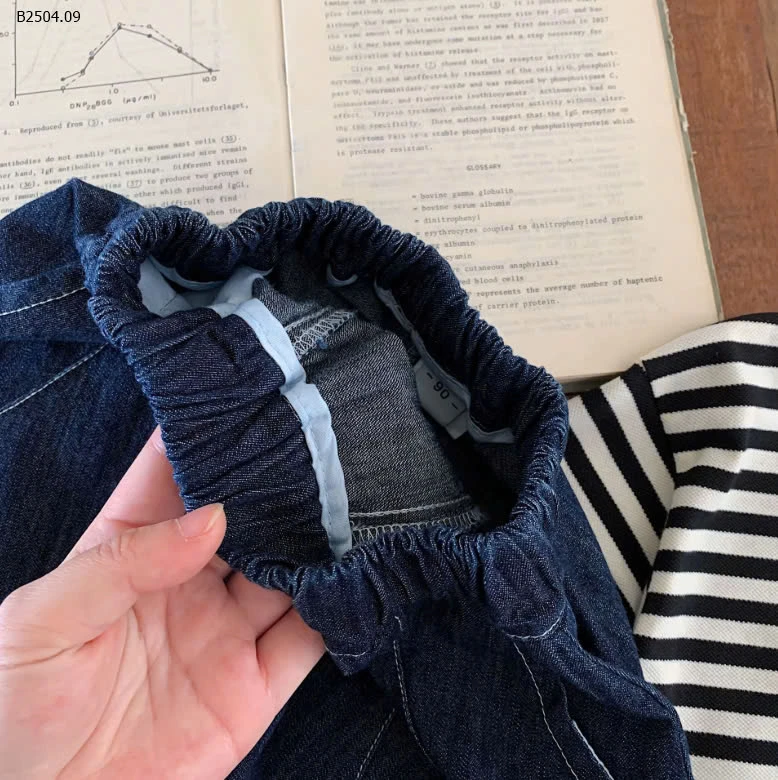 QUẦN BÍ JEANS VIỀN CHỈ NỔI-sỉ 130k