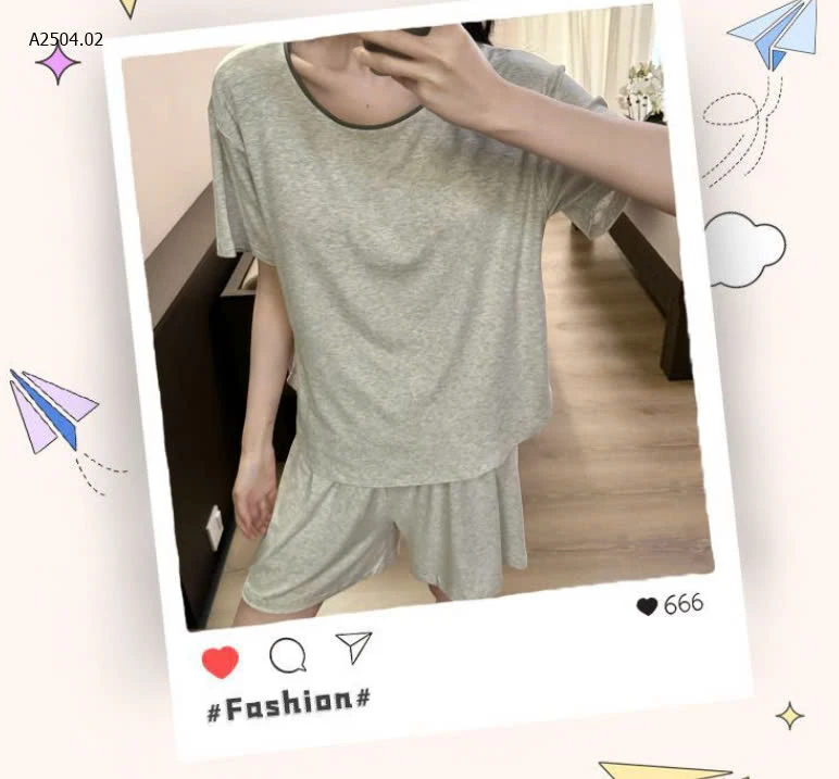 BỘ MẶC NHÀ TRƠN CHO NỮ -sỉ 182k