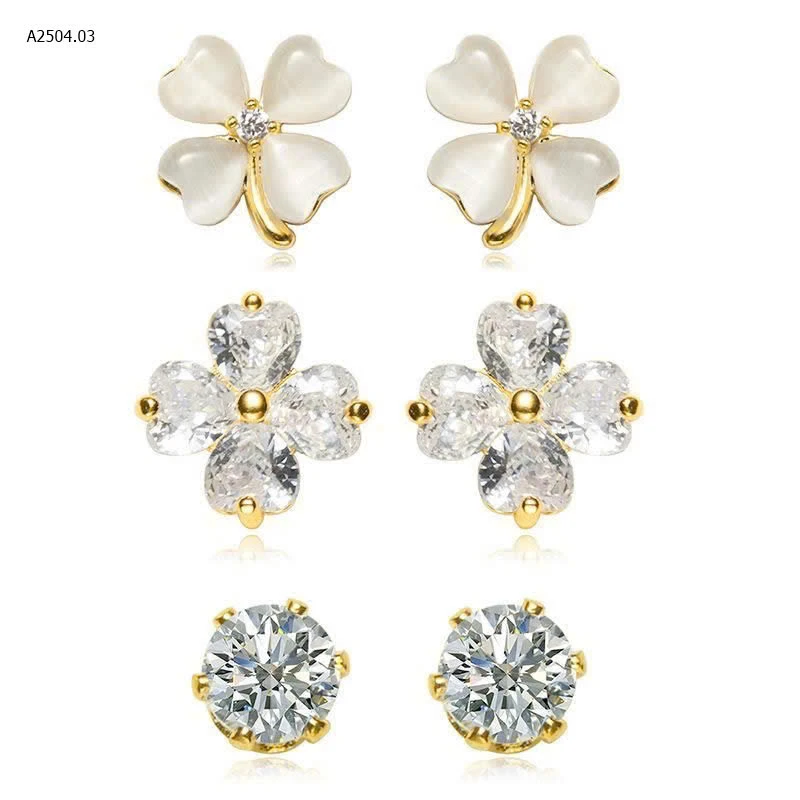 KHUYÊN TAI CỎ 4 LÁ HÃNG AGOVSKI -sỉ 155k