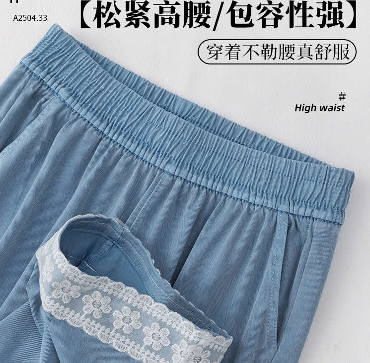 QUẦN ỐNG RỘNG VIỀN REN-sỉ 142k