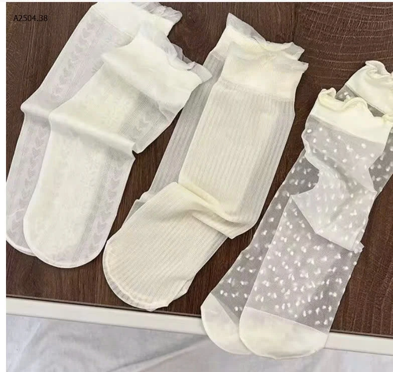 SET 10 đôi mix đủ mẫu tất ren hè siêu xinh-sỉ 63k/set 10đ mix màu