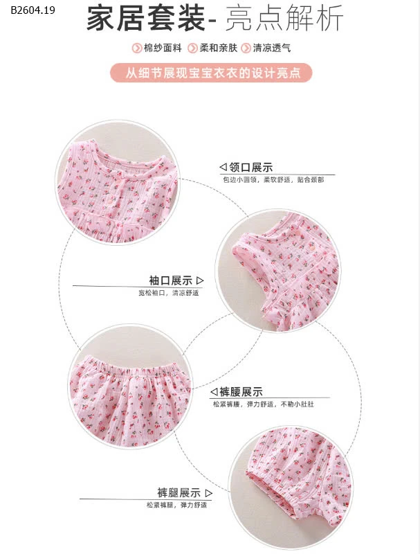 BỘ HOA NHÍ CHO BÉ GÁI-sỉ 90k