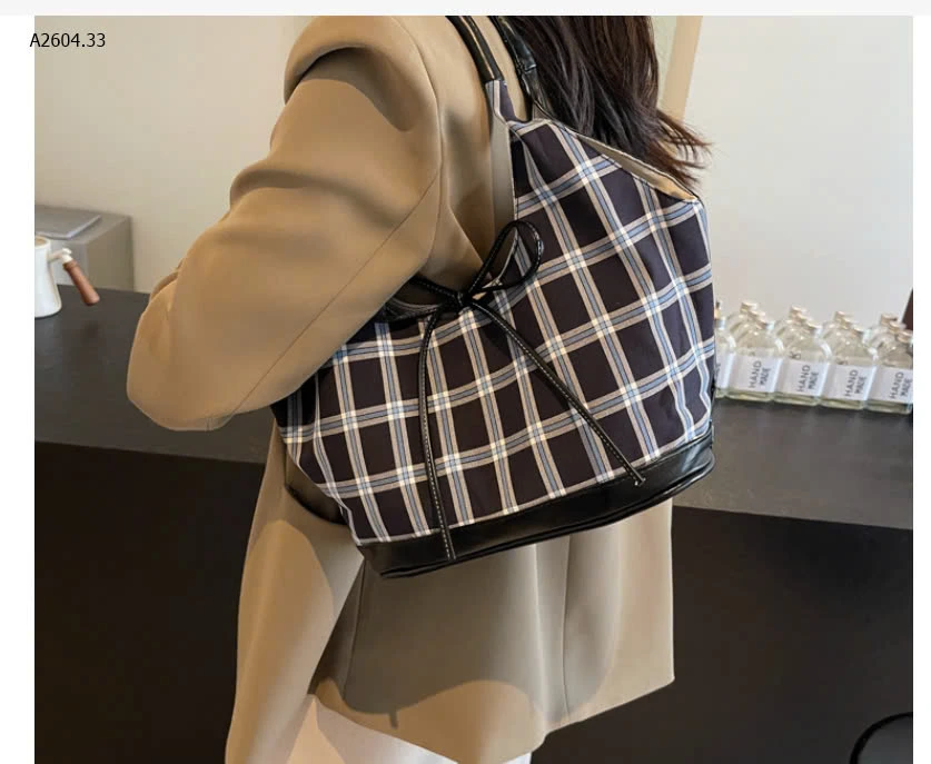 TÚI XÁCH HỌA TIẾT KẺ-CHẤM BI NỮ-sỉ 84k